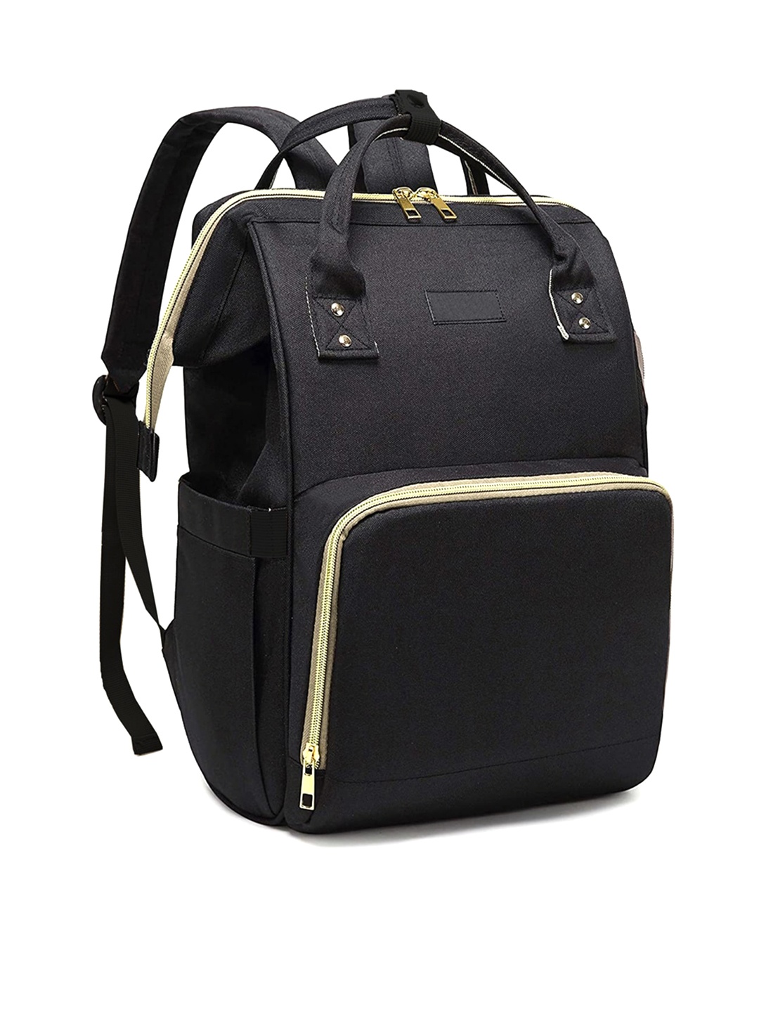 

Babymoon Women Multifunction Lightweight Fabric Diaper Bag, Black