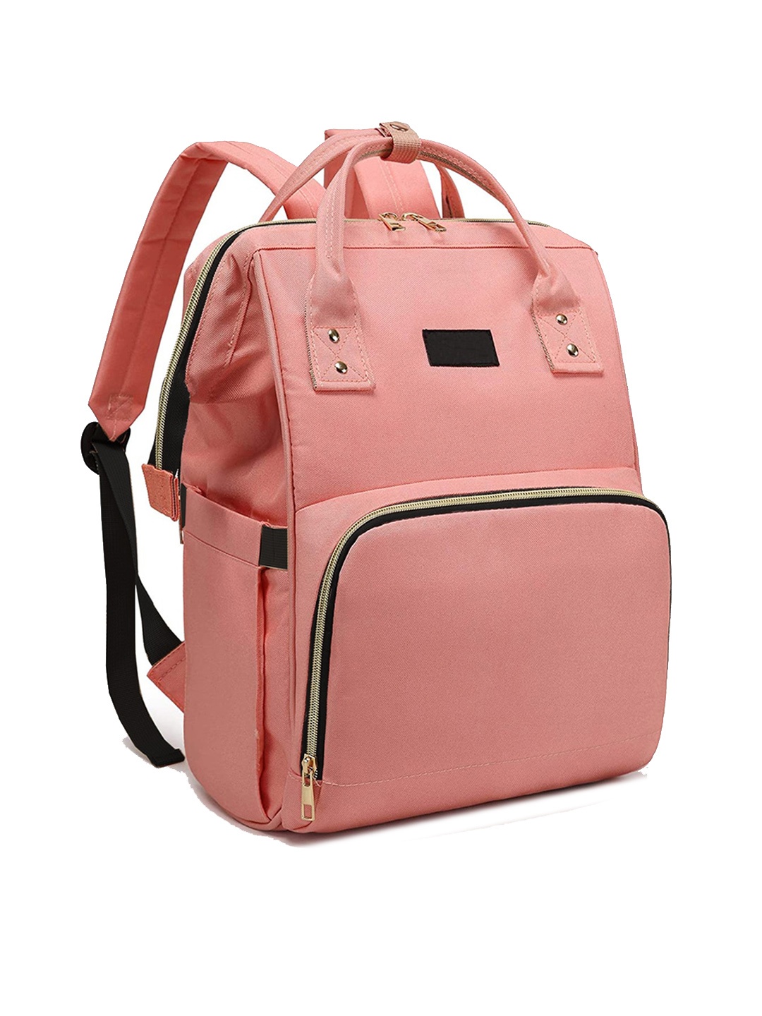 

Babymoon Women Multifunction Lightweight Fabric Diaper Bag, Peach