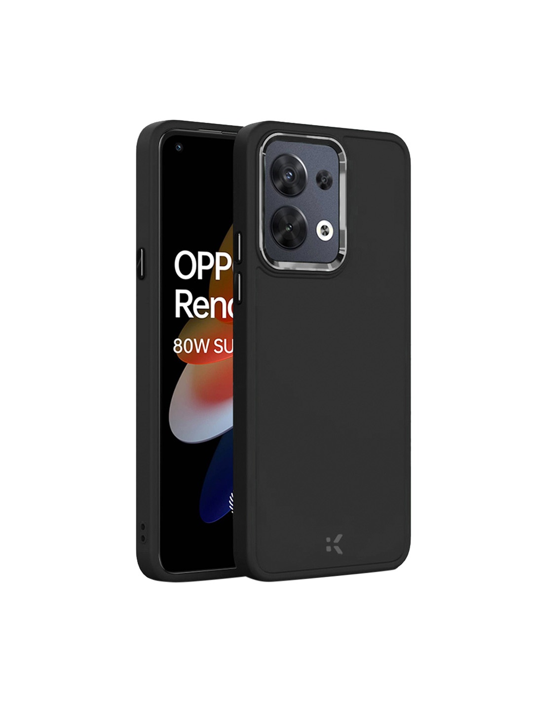 

Karwan Shock Proof OPPO Reno8 5G Phone Back Cover, Black