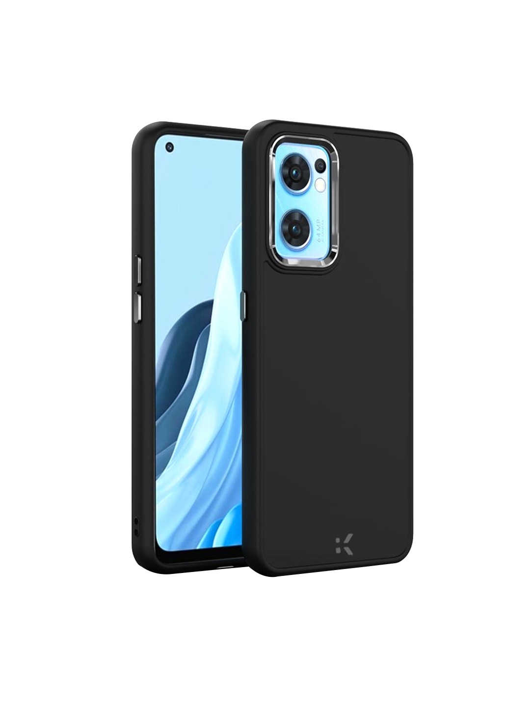 

Karwan Shock Proof OPPO Reno7 5G Phone Back Cover, Black