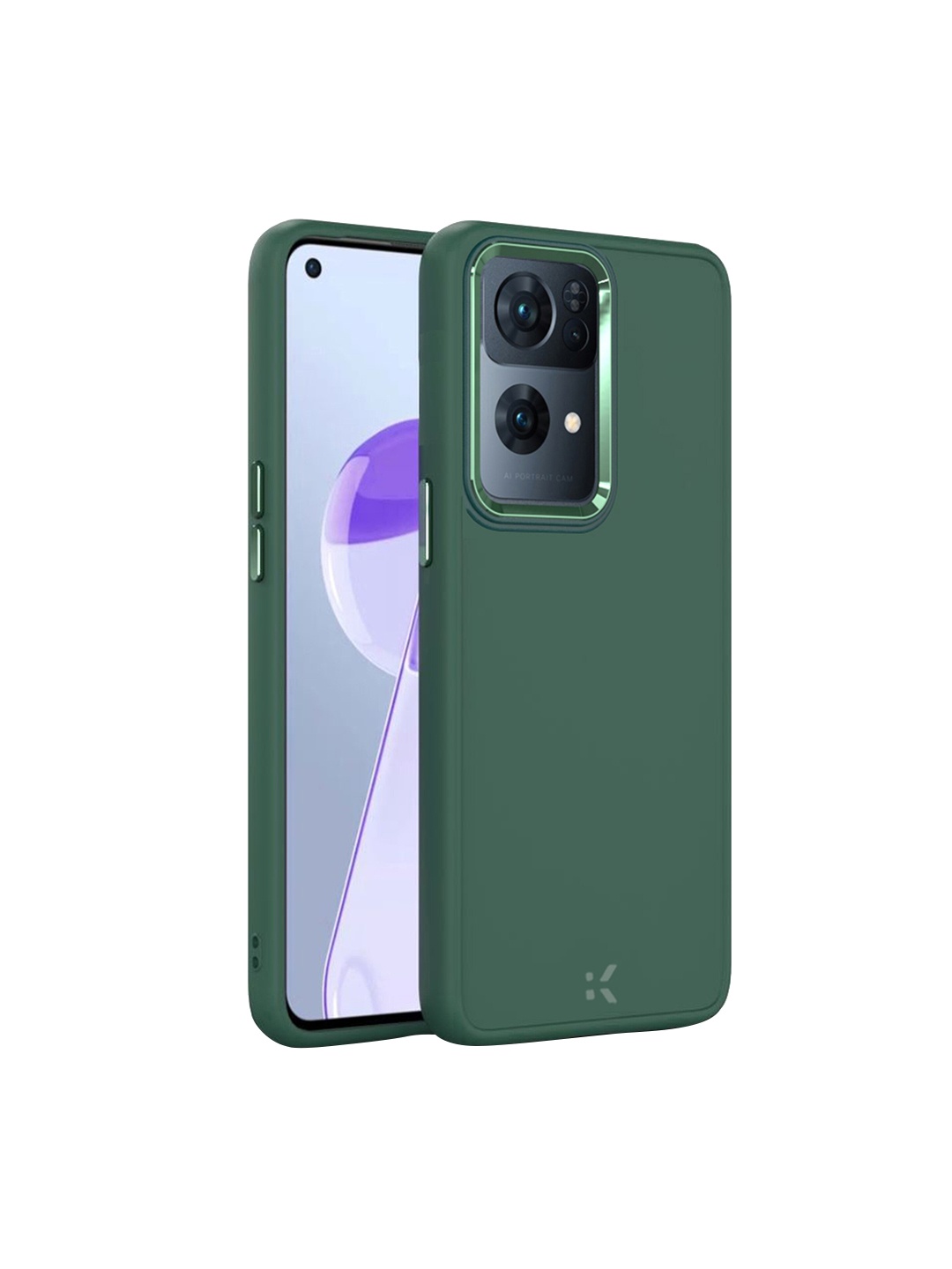 

Karwan Shock Proof OPPO Reno7 Pro 5G Phone Back Cover, Green