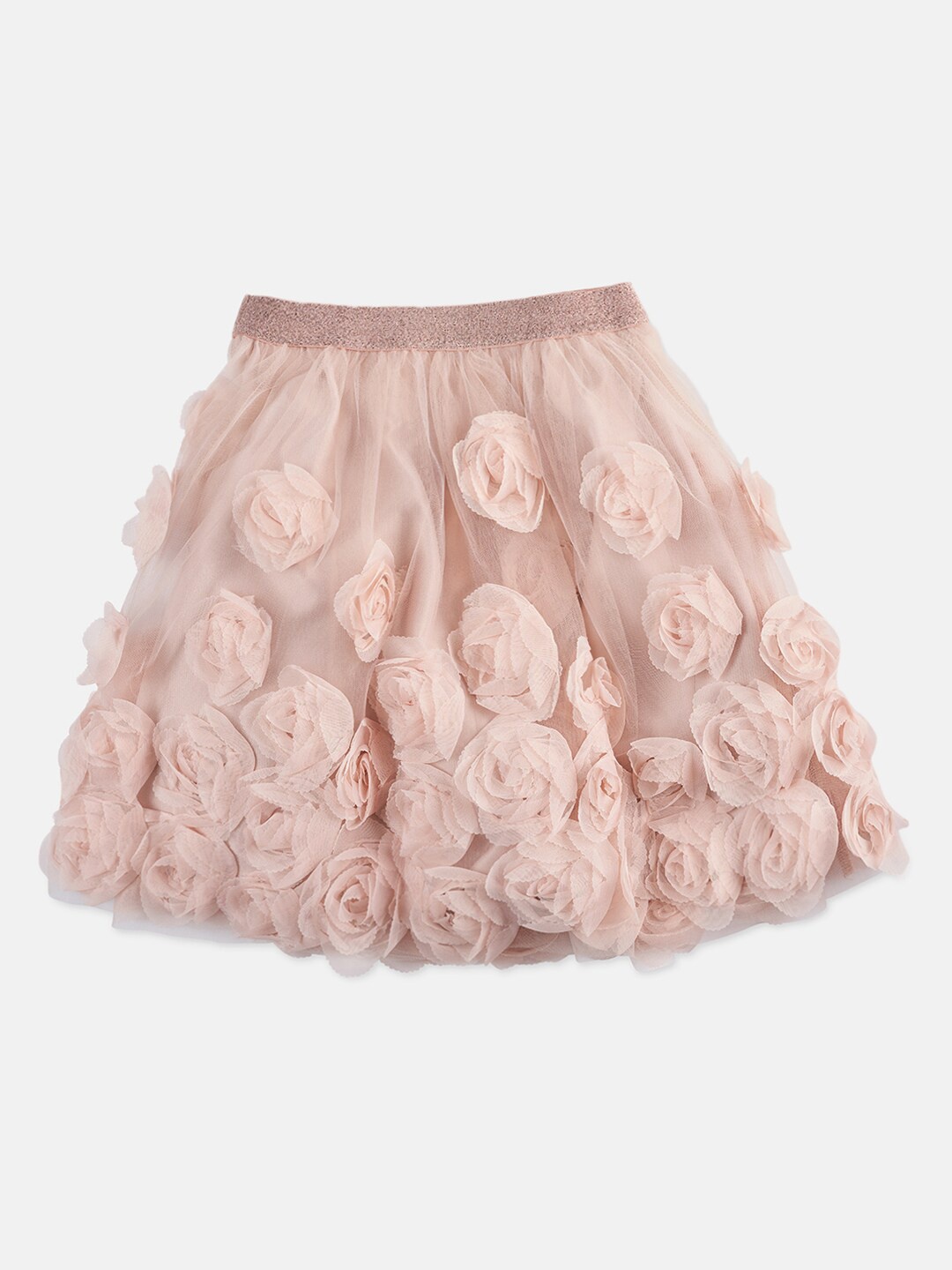 

Angel & Rocket Girls Self Design Balloon Skirt, Pink