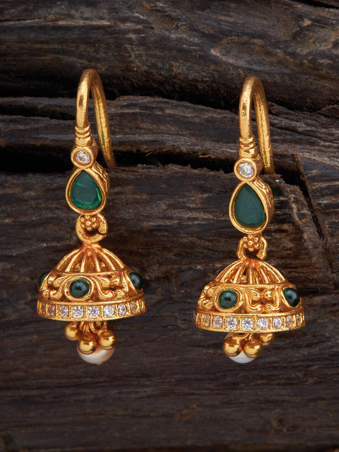 

Kushal's Fashion Jewellery Pure Silver Classic Drop Earrings, Green