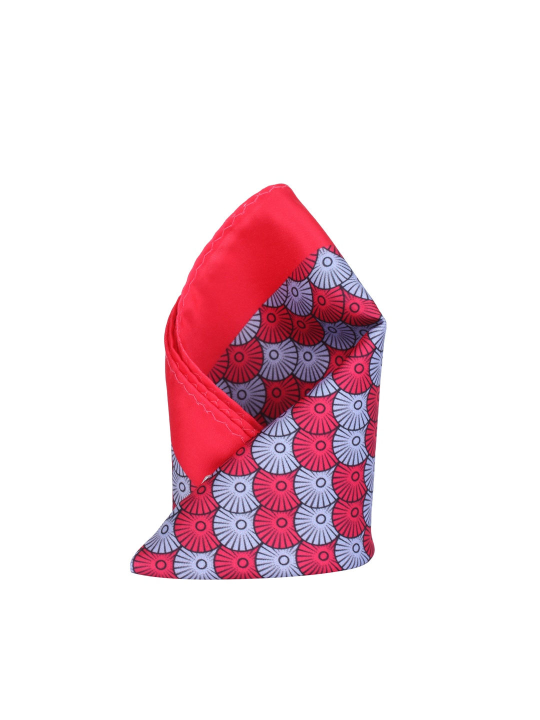 

Alvaro Castagnino Red & Grey Printed Pocket Square