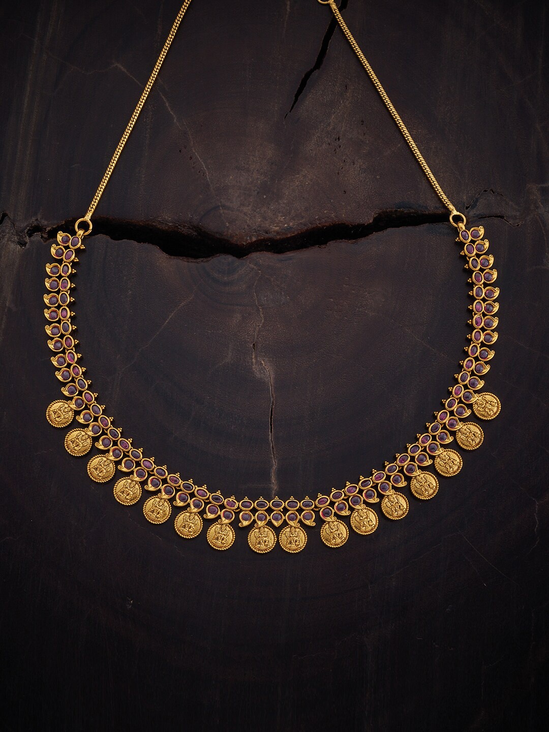 

Kushal's Fashion Jewellery Temple Chain Necklace, Gold