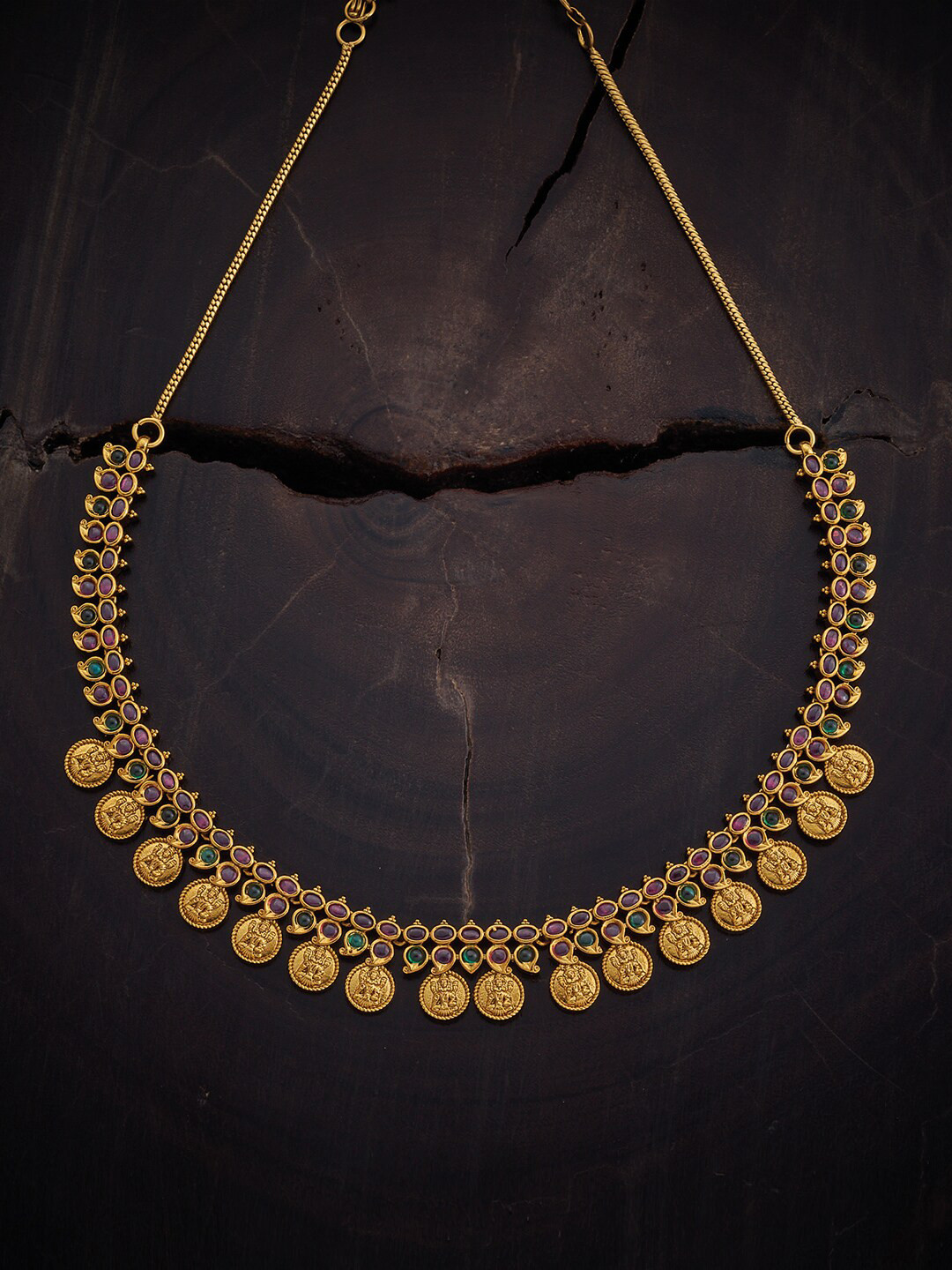 

Kushal's Fashion Jewellery Temple Chain, Gold