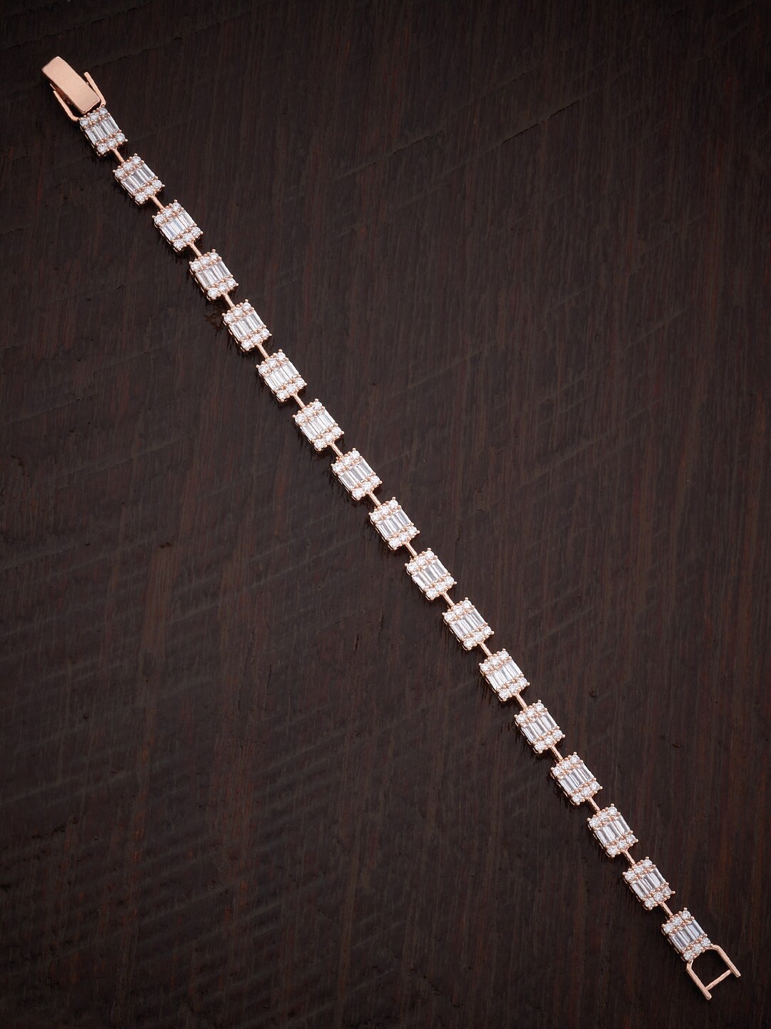 

Kushal's Fashion Jewellery Women Cubic Zirconia Rose Gold-Plated Wraparound Bracelet