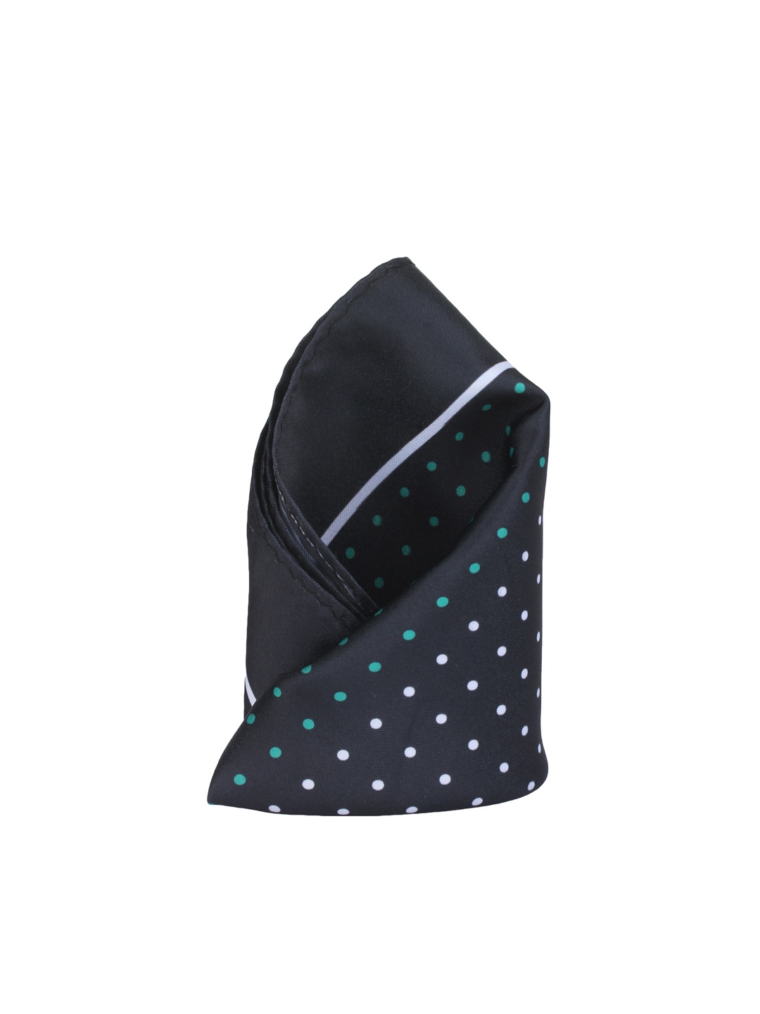 

Alvaro Castagnino Black Polka Dot Print Pocket Square