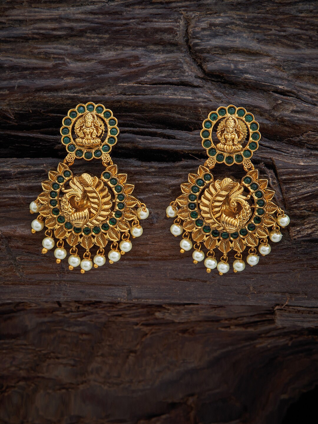 

Kushal's Fashion Jewellery Classic Chandbalis Earrings, Green