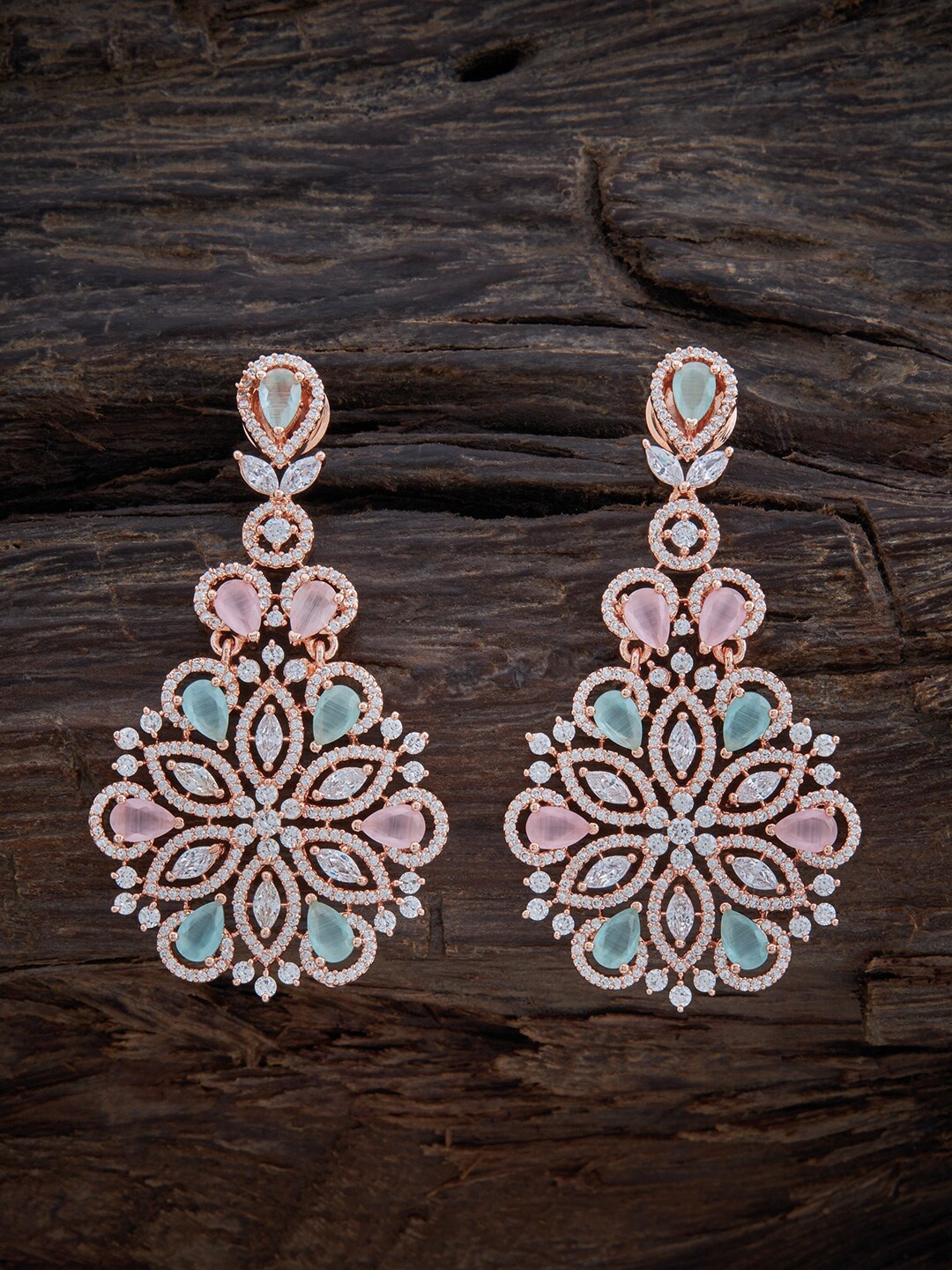 

Kushal's Fashion Jewellery Floral Drop Earrings, Pink