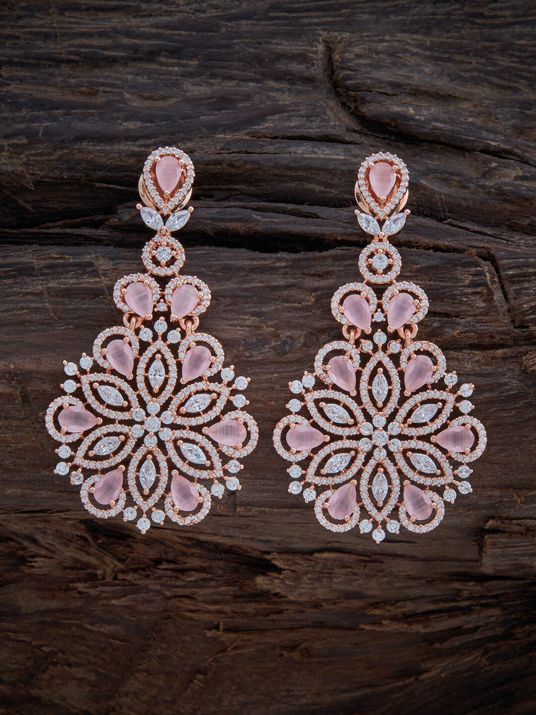 

Kushal's Fashion Jewellery Floral Drop Earrings, Pink