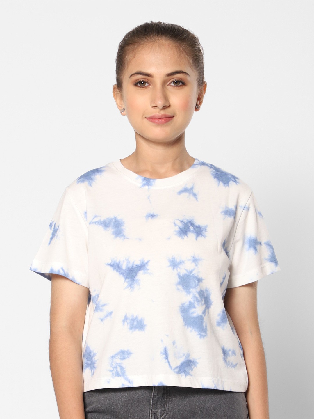 

TeenTrums Tie And Dye Cotton Top, White
