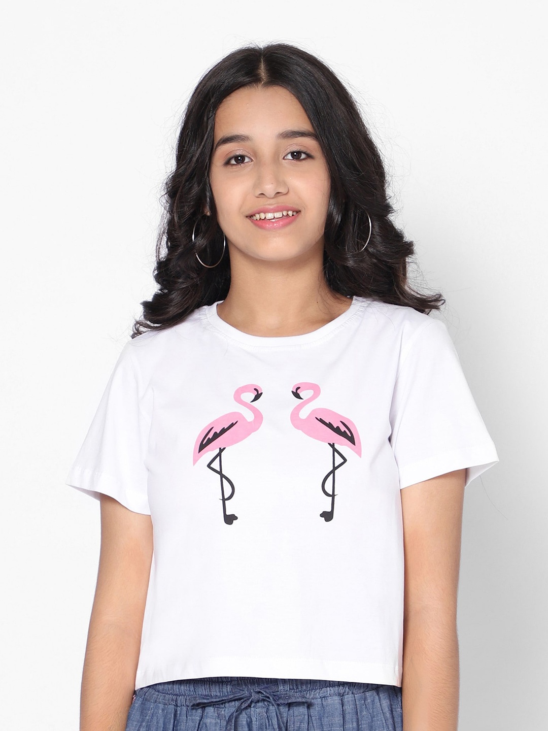 

TeenTrums Girls Printed Conversatinal Print T-Shirt, White