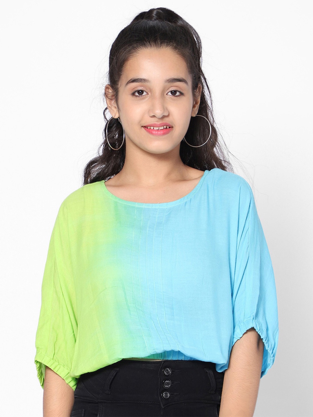 

TeenTrums Teen Girls Ombre Dyed Top, Turquoise blue