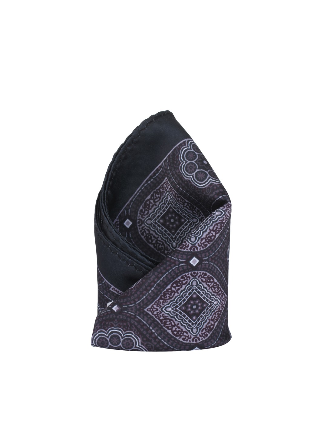 

Alvaro Castagnino Grey & Black Printed Pocket Square
