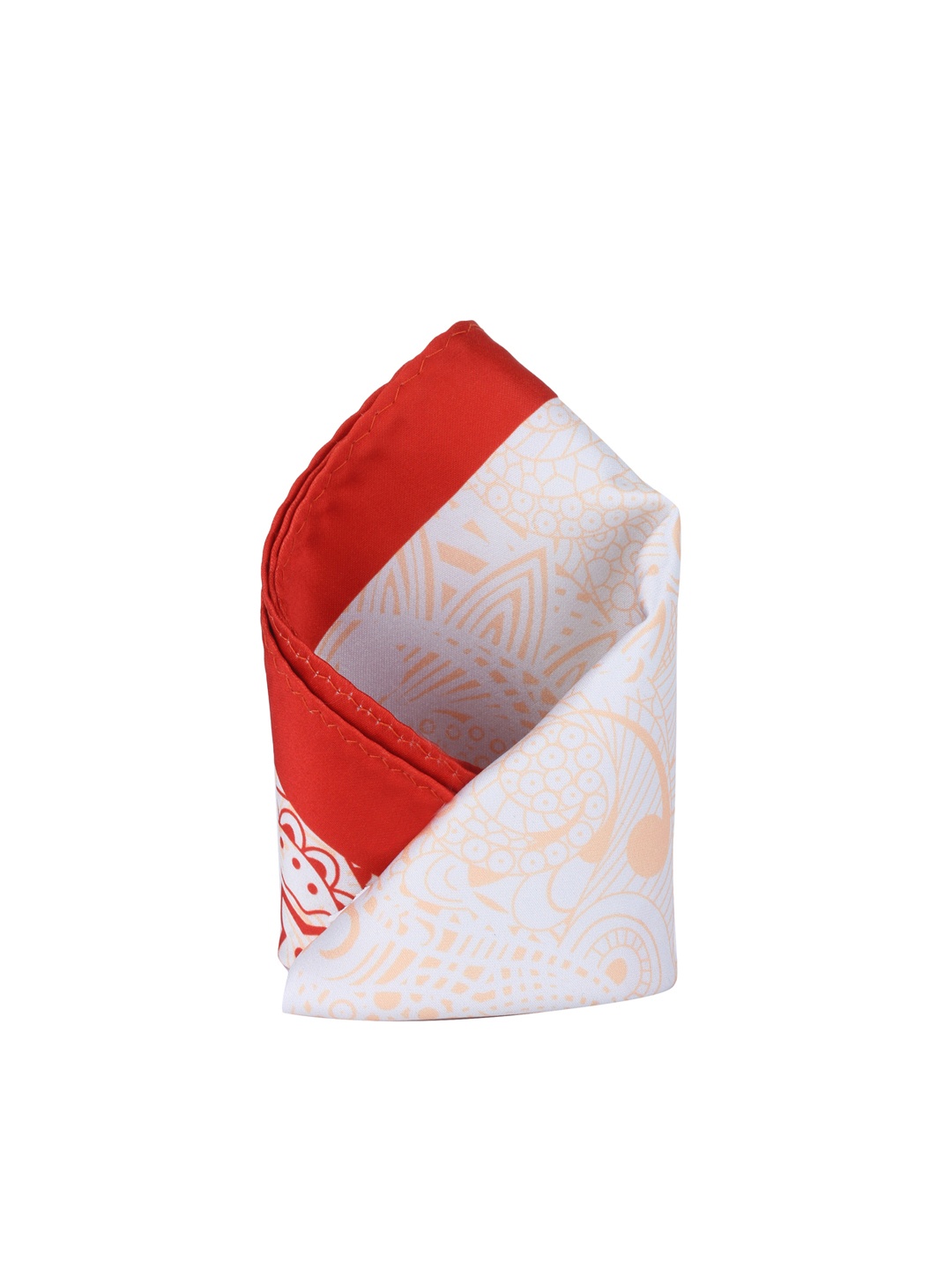 

Alvaro Castagnino Orange & White Printed Pocket Square