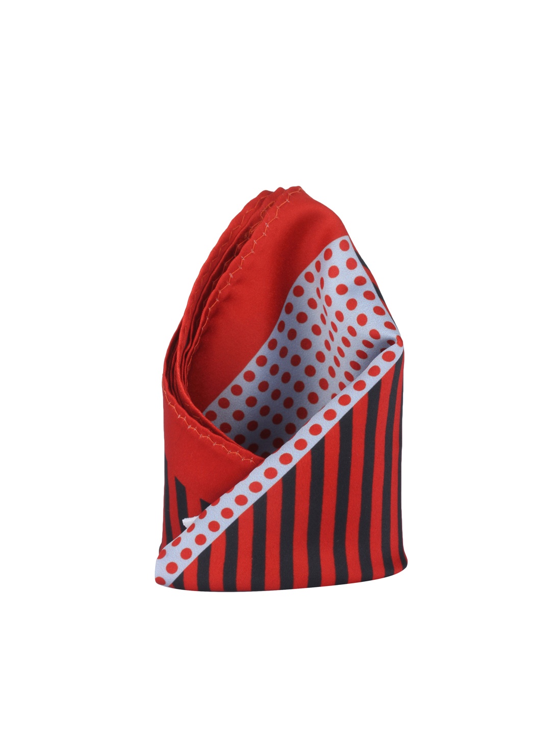 

Alvaro Castagnino Red & Grey Printed Pocket Square