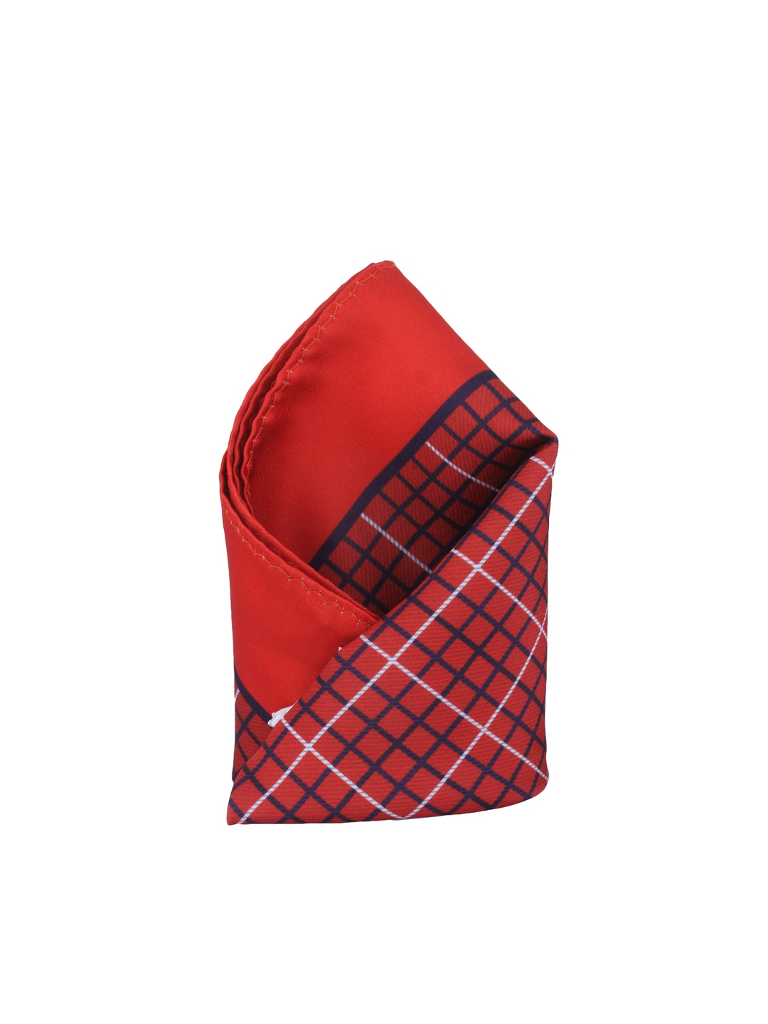 

Alvaro Castagnino Maroon Checked Pocket Square