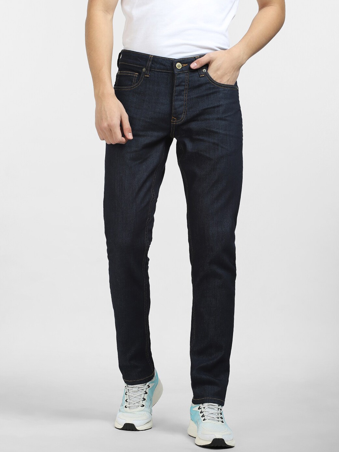 

Jack & Jones Men Cotton Low-Rise Jeans, Blue