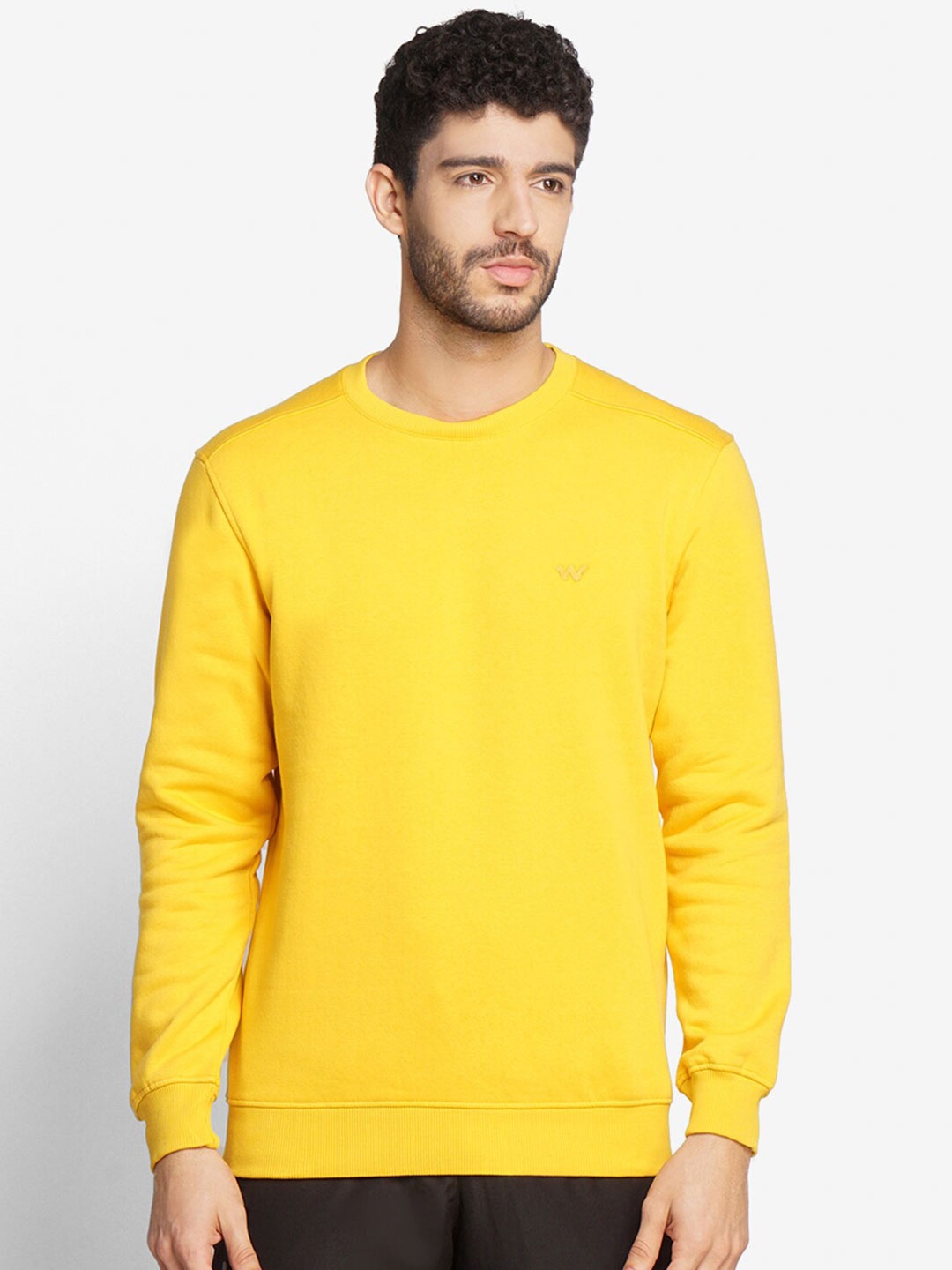 

Wildcraft Men Round Neck Cotton Sweatshirt, Mustard