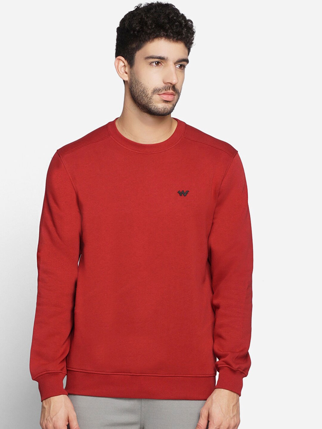 

Wildcraft Men Plus Size Round Neck Cotton Sweatshirt, Maroon