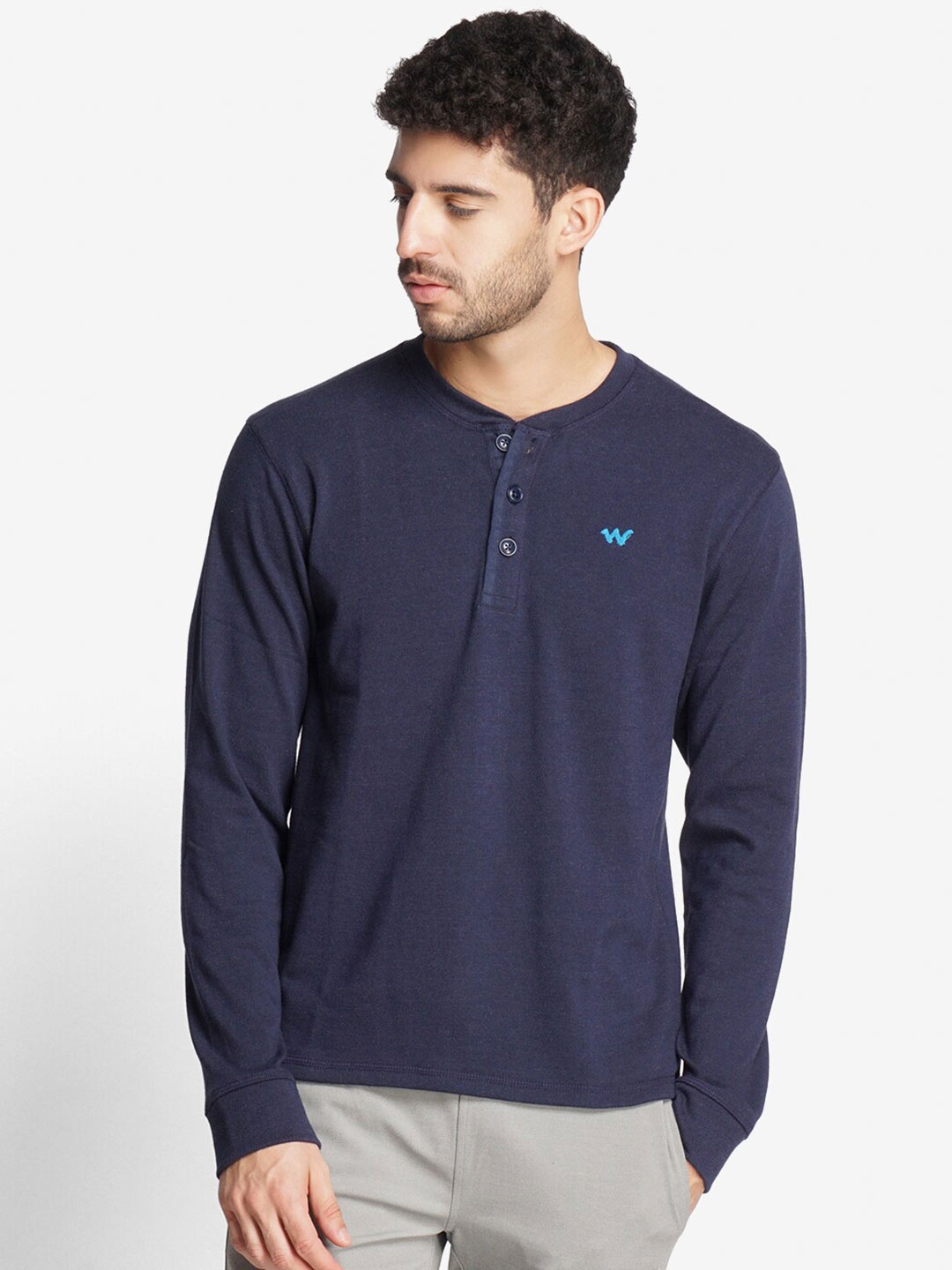 

Wildcraft Men Cotton Sweatshirt, Navy blue