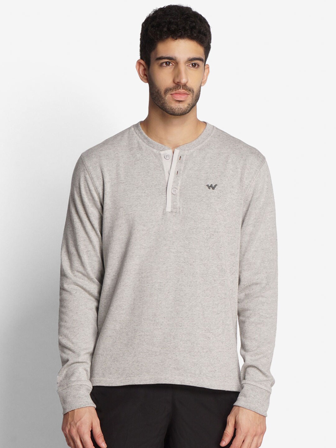 

Wildcraft Men Cotton Sweatshirt, Grey melange