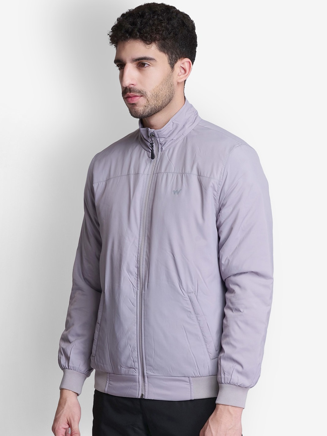 

Wildcraft Men Quilted Bomber Jacket, Silver