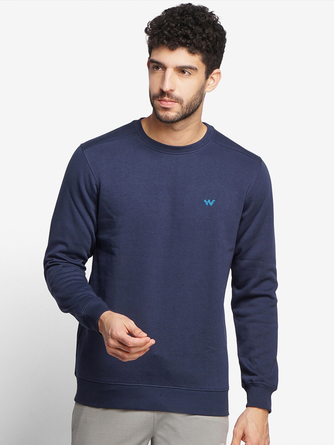 

Wildcraft Men Navy Blue Sweatshirt