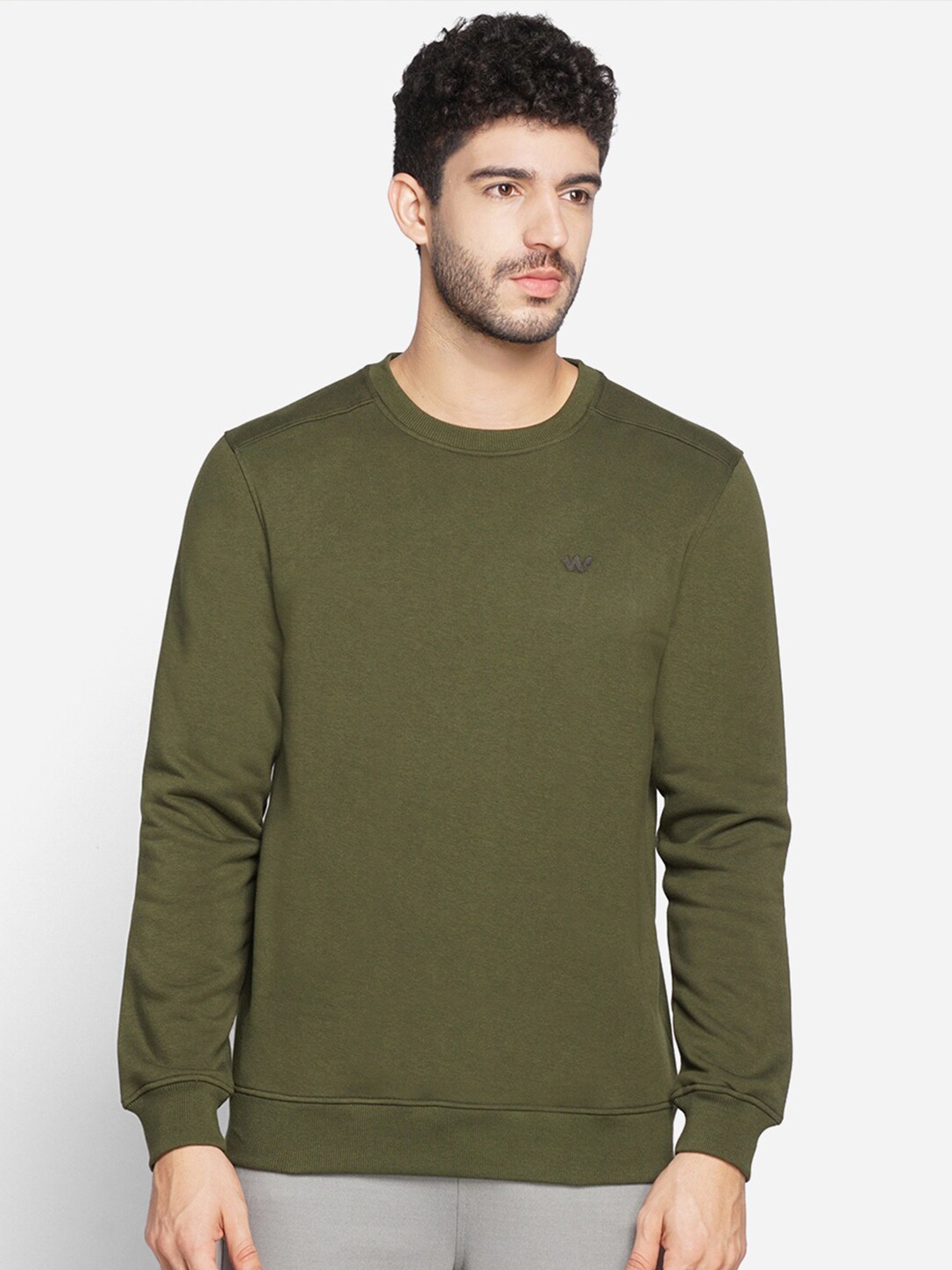 

Wildcraft Men Cotton Sweatshirt, Olive