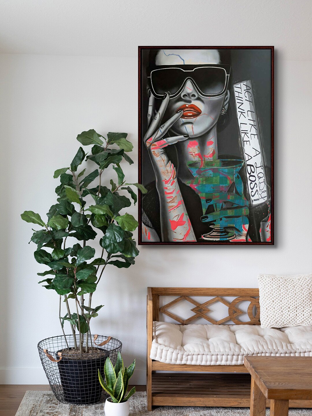 

999Store Grey Modern Contemporary Modern Woman Painting Wall Art