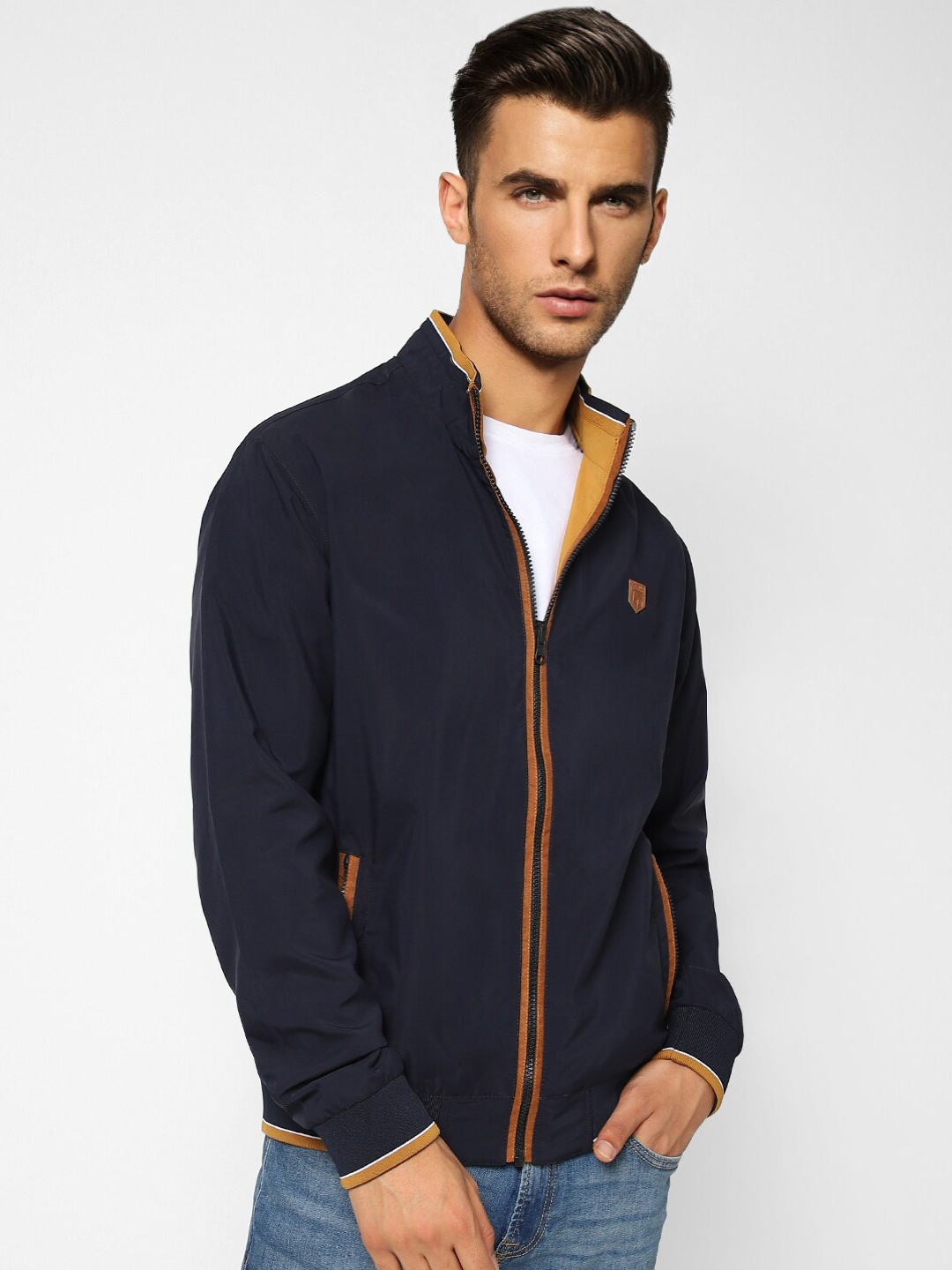 

Jack & Jones Men Bomber Jacket, Navy blue