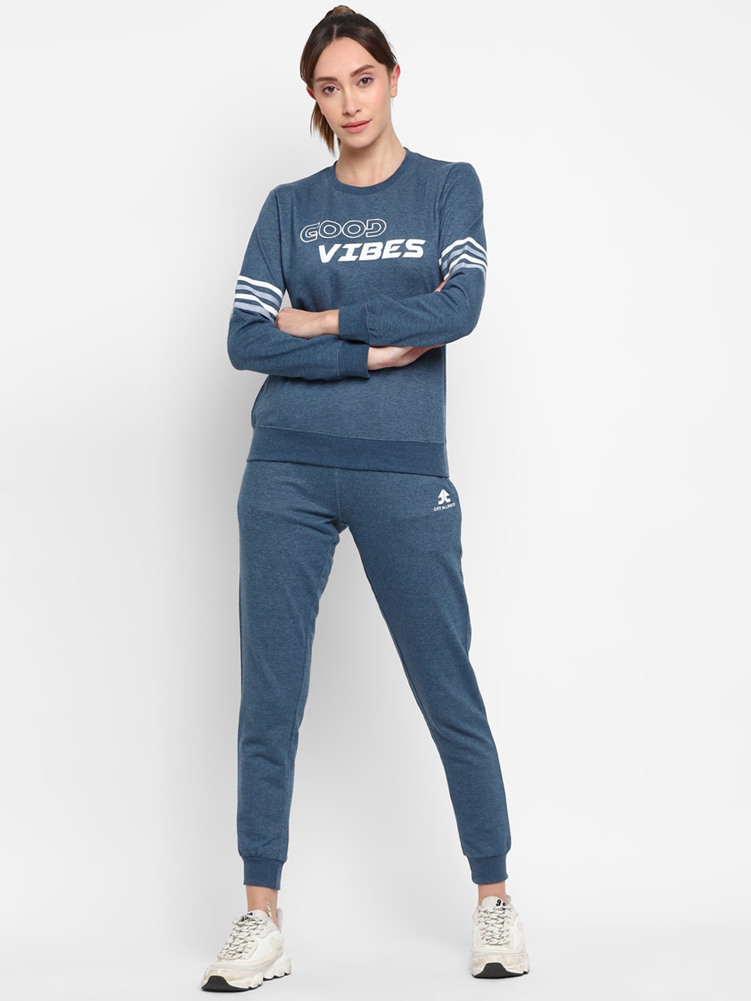 

OFF LIMITS Women Printed Tracksuit, Navy blue