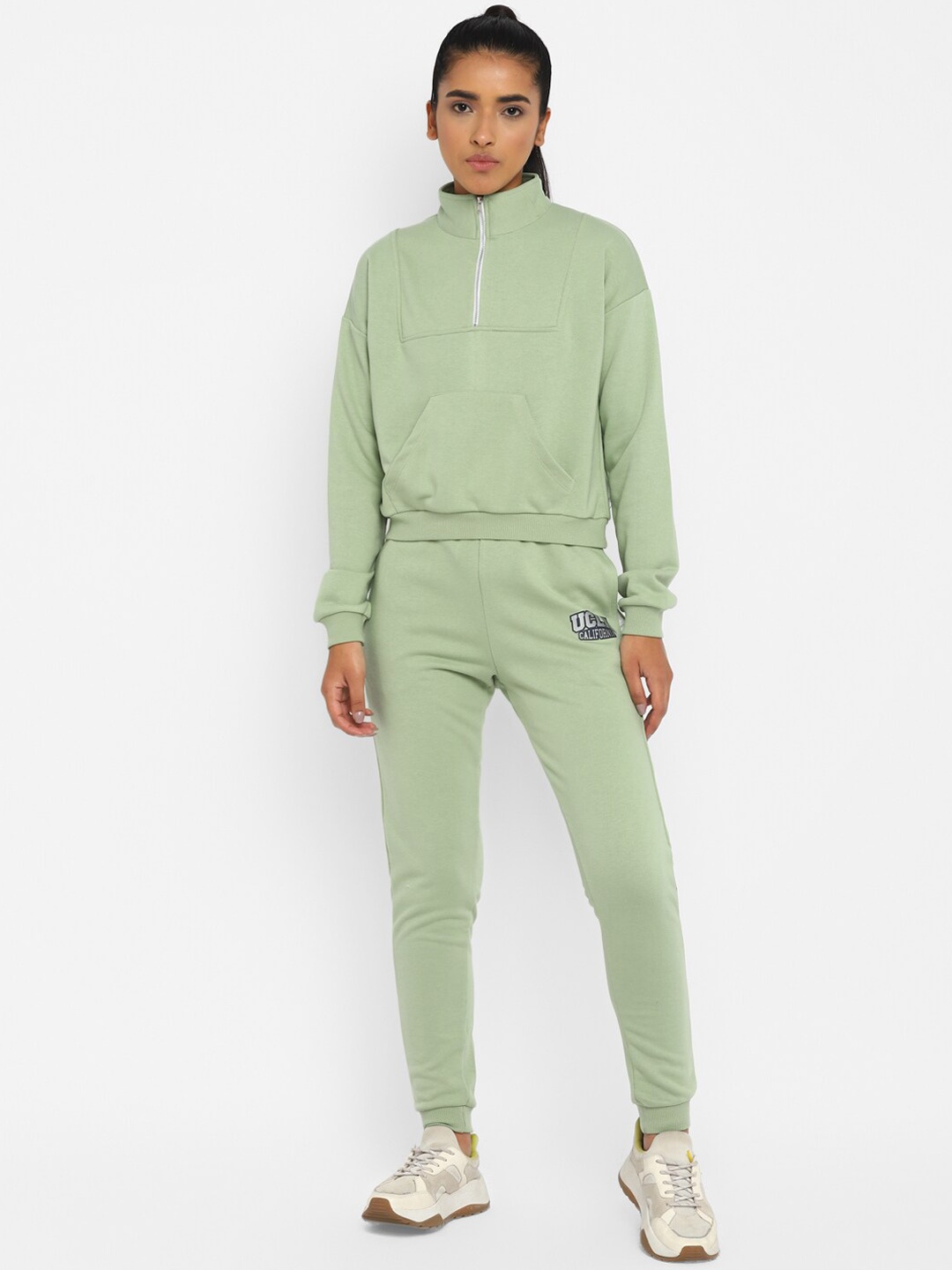 

UCLA Women High-Rise Cotton Tracksuits, Green