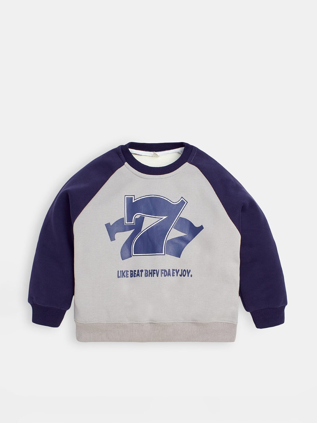 

Hopscotch Boys Typography Printed Pullover Sweatshirt, Grey