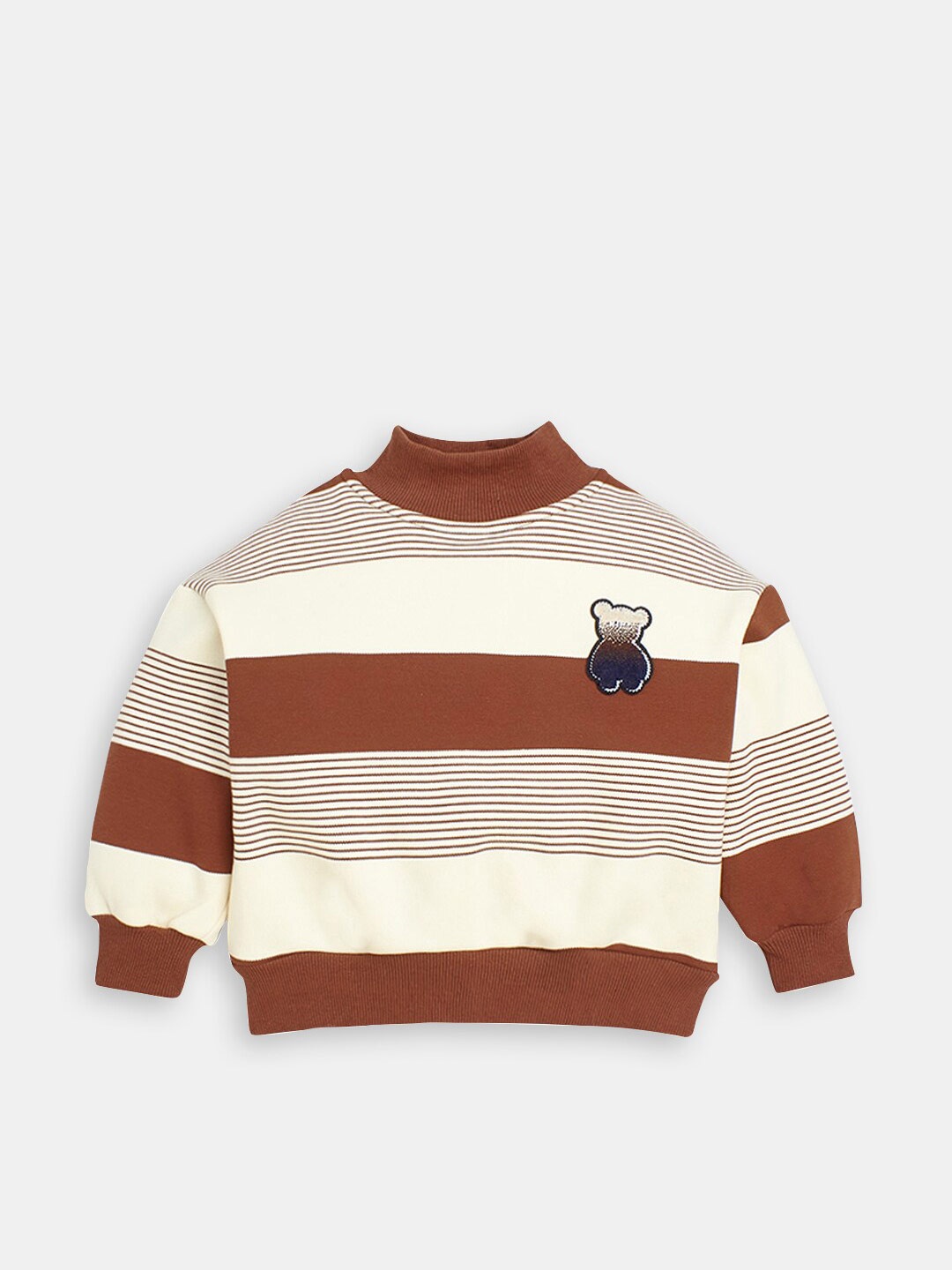 

Hopscotch Boys Striped Pullover Sweatshirt, Brown