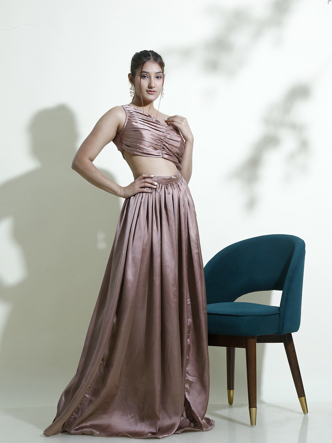 

Stylecast X Hersheinbox Cut-Out One Shoulder Maxi Dress, Brown