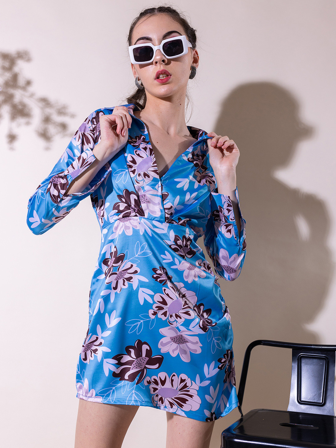

Stylecast X Hersheinbox Floral Print Dress, Blue