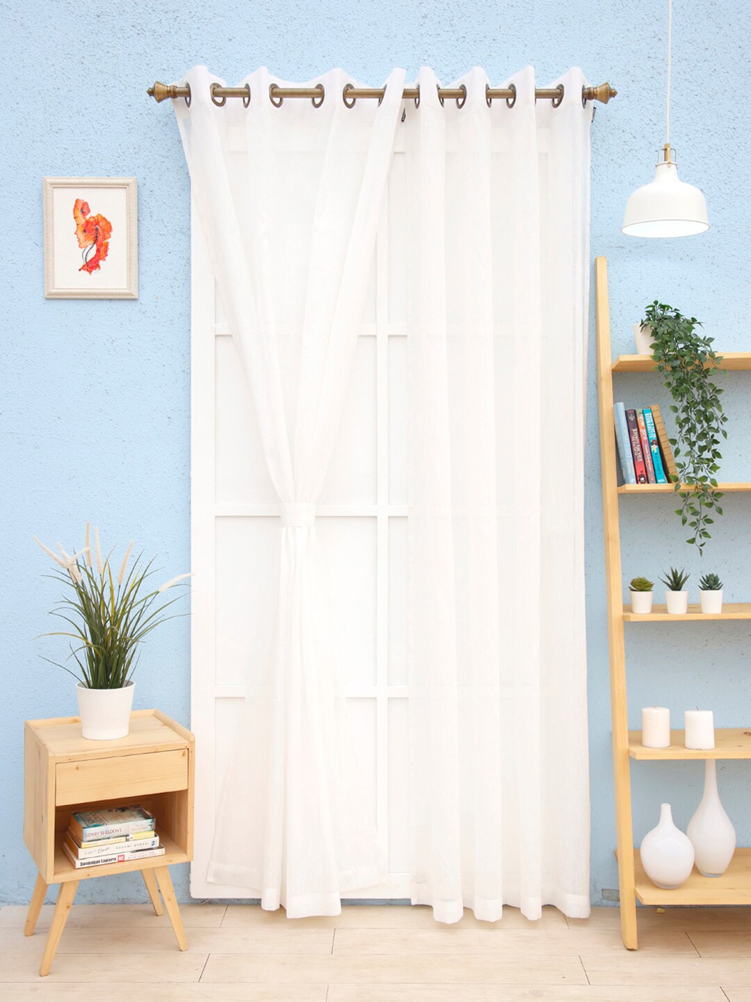 

Ariana Briony White Sheer Door Curtain