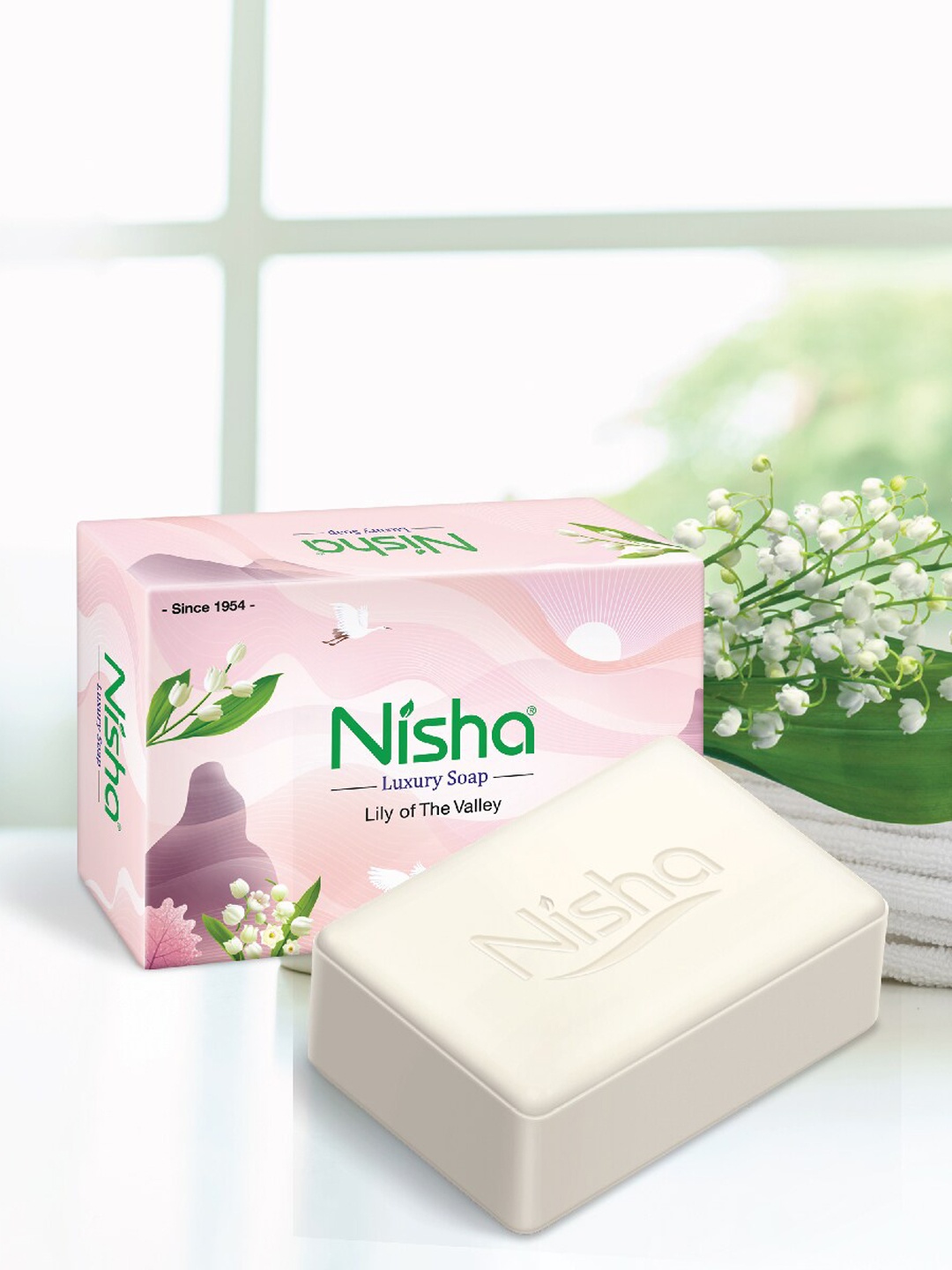 

Nisha Luxury Set Of 9 Lily of The Valley Soap Bar 100 g Each, Yellow