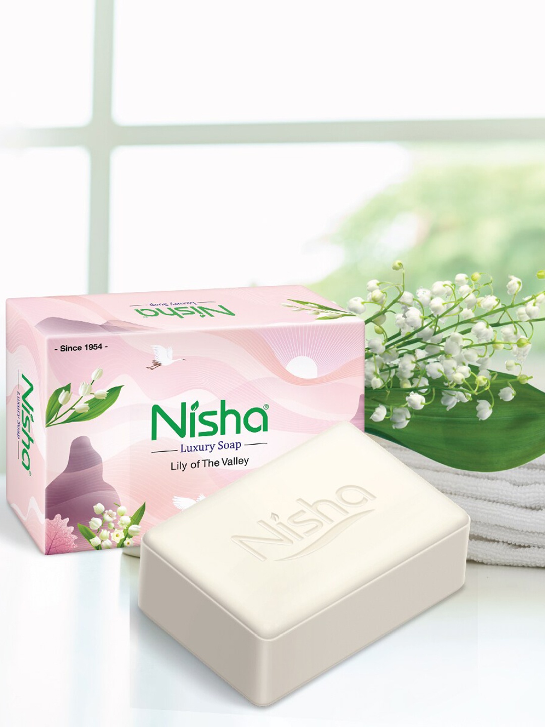 

Nisha Set of 6 Lily of The Valley Soap Bar 100 g Each, Yellow