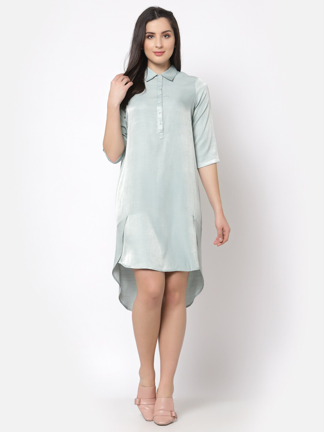 

OFFICE & YOU Shirt Cotton Dress, Blue