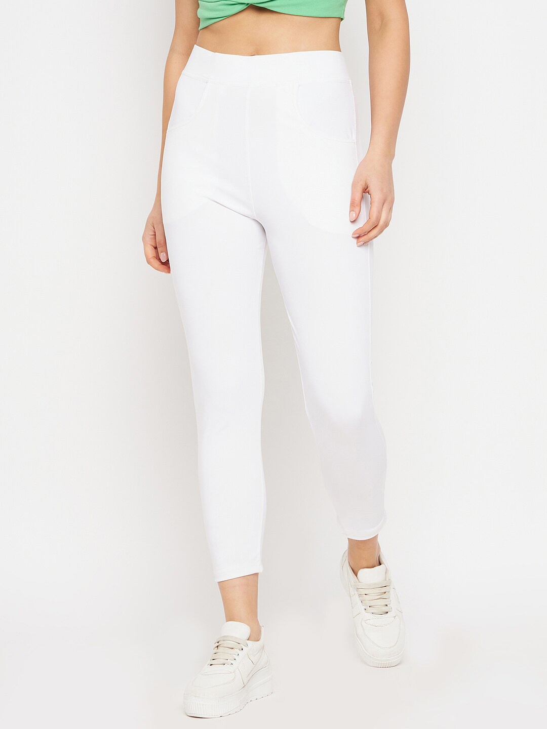 

Camey Women Skinny Fit Treggings, White