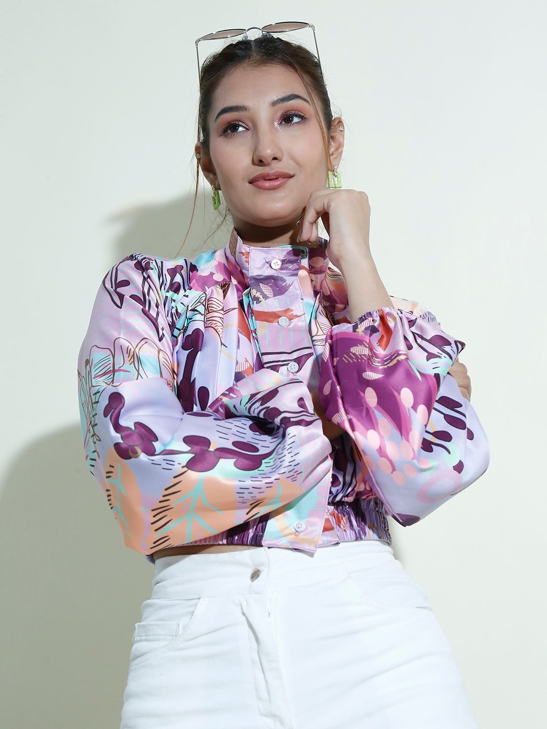 

Stylecast X Hersheinbox Printed Shirt Style Top, Multi