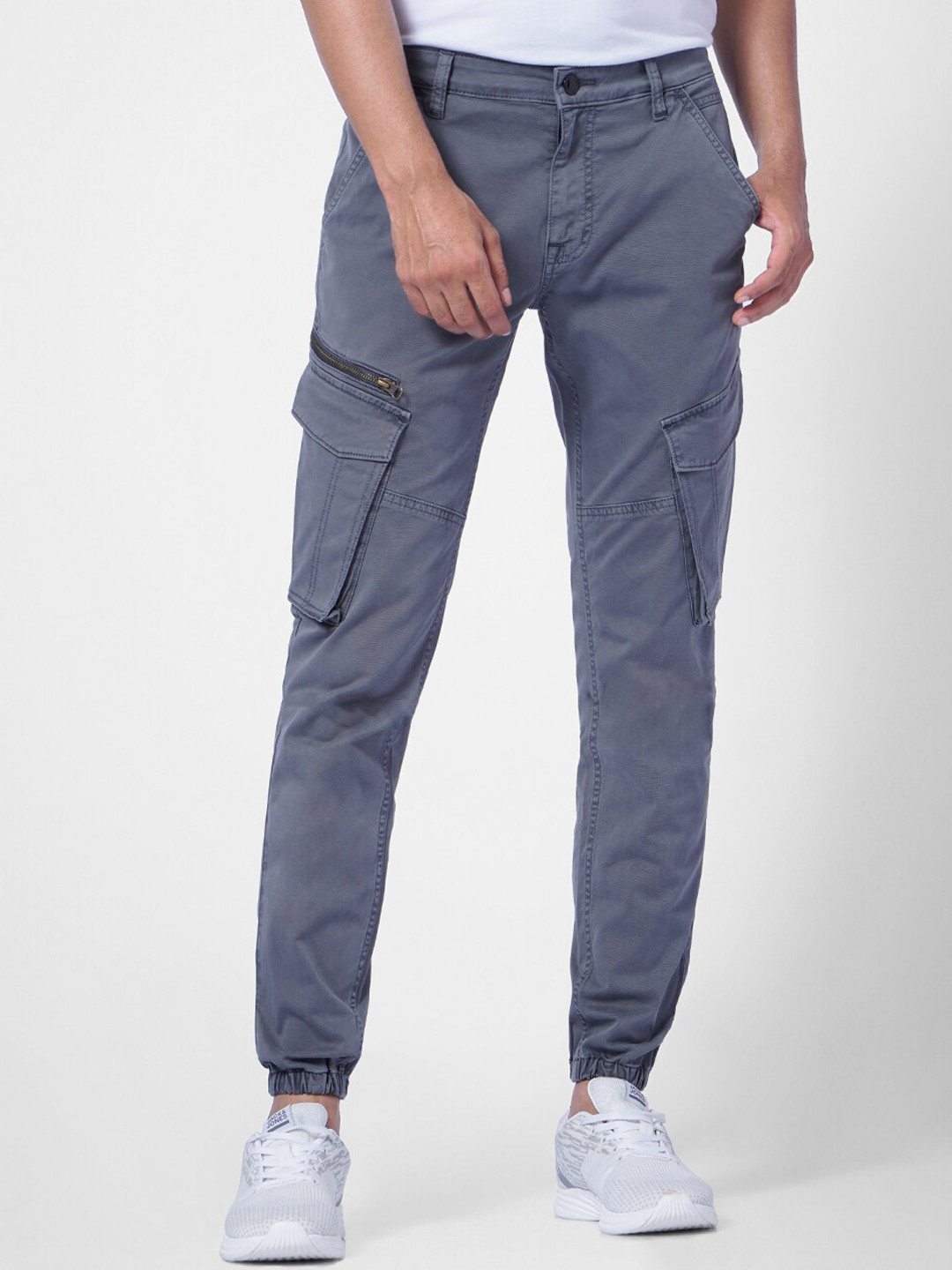 

Jack & Jones Men Cotton Casual Joggers, Blue