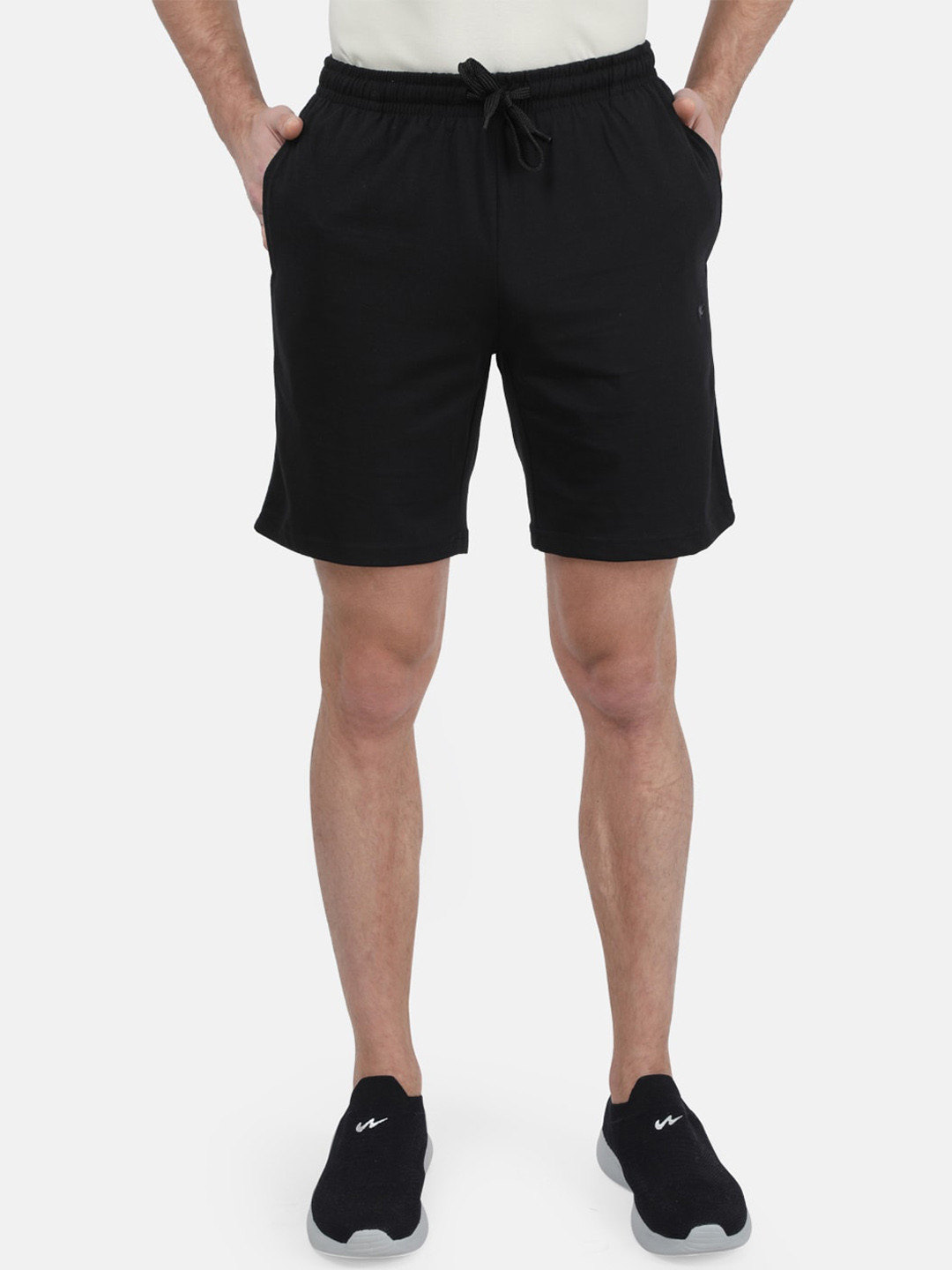 

Monte Carlo Men Mid Rise Sports Shorts, Black