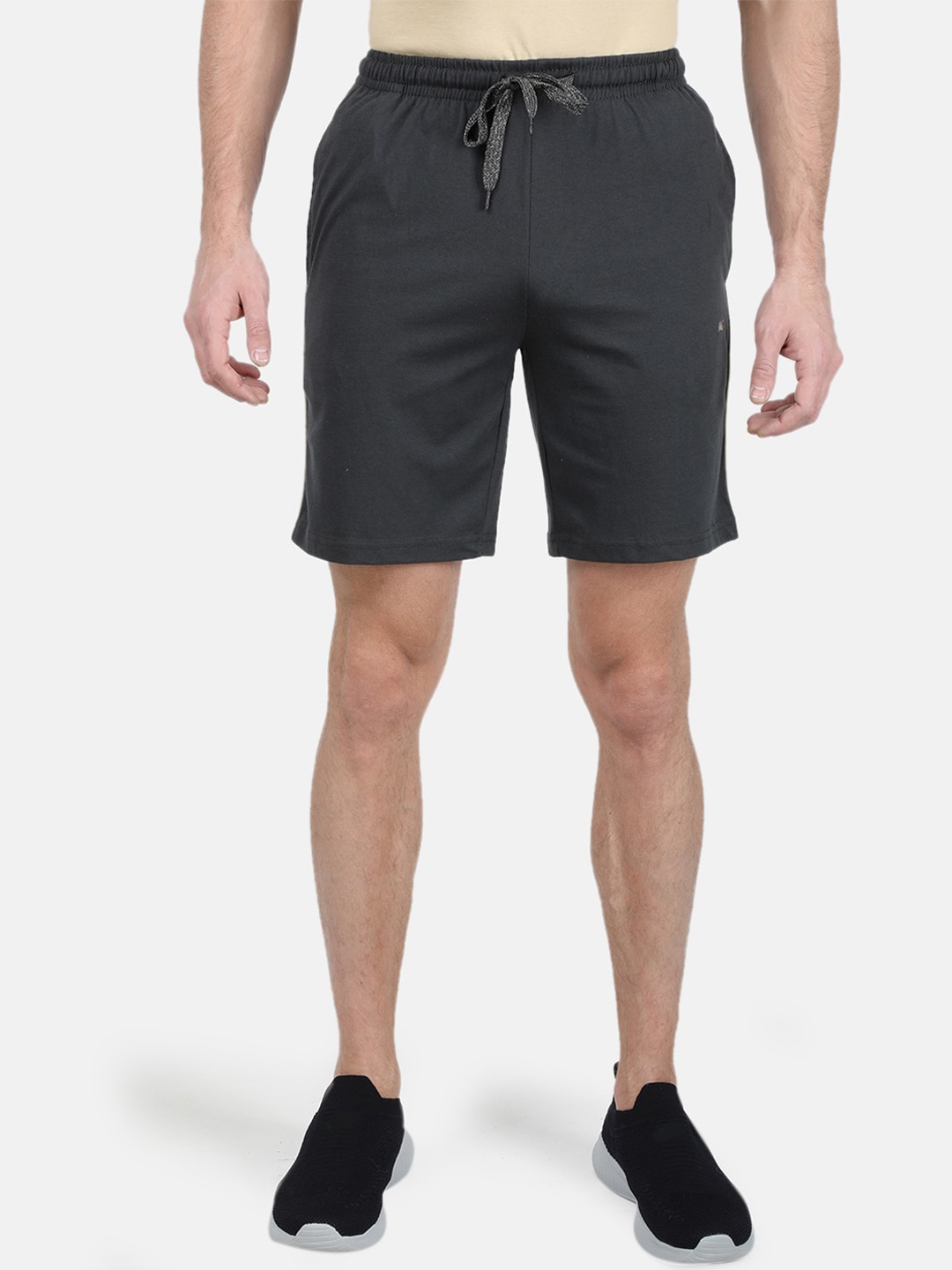 

Monte Carlo Men Regular Cotton Shorts, Grey