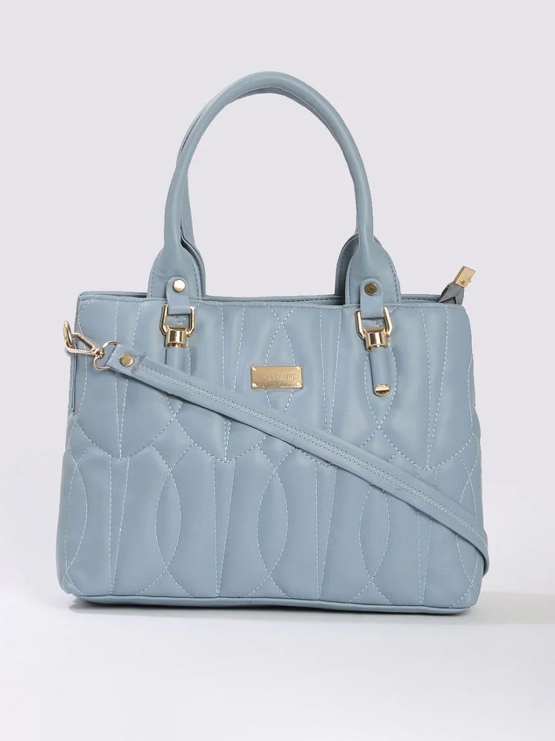 

Anna Claire Textured Quilted Structured Handheld Bag, Blue