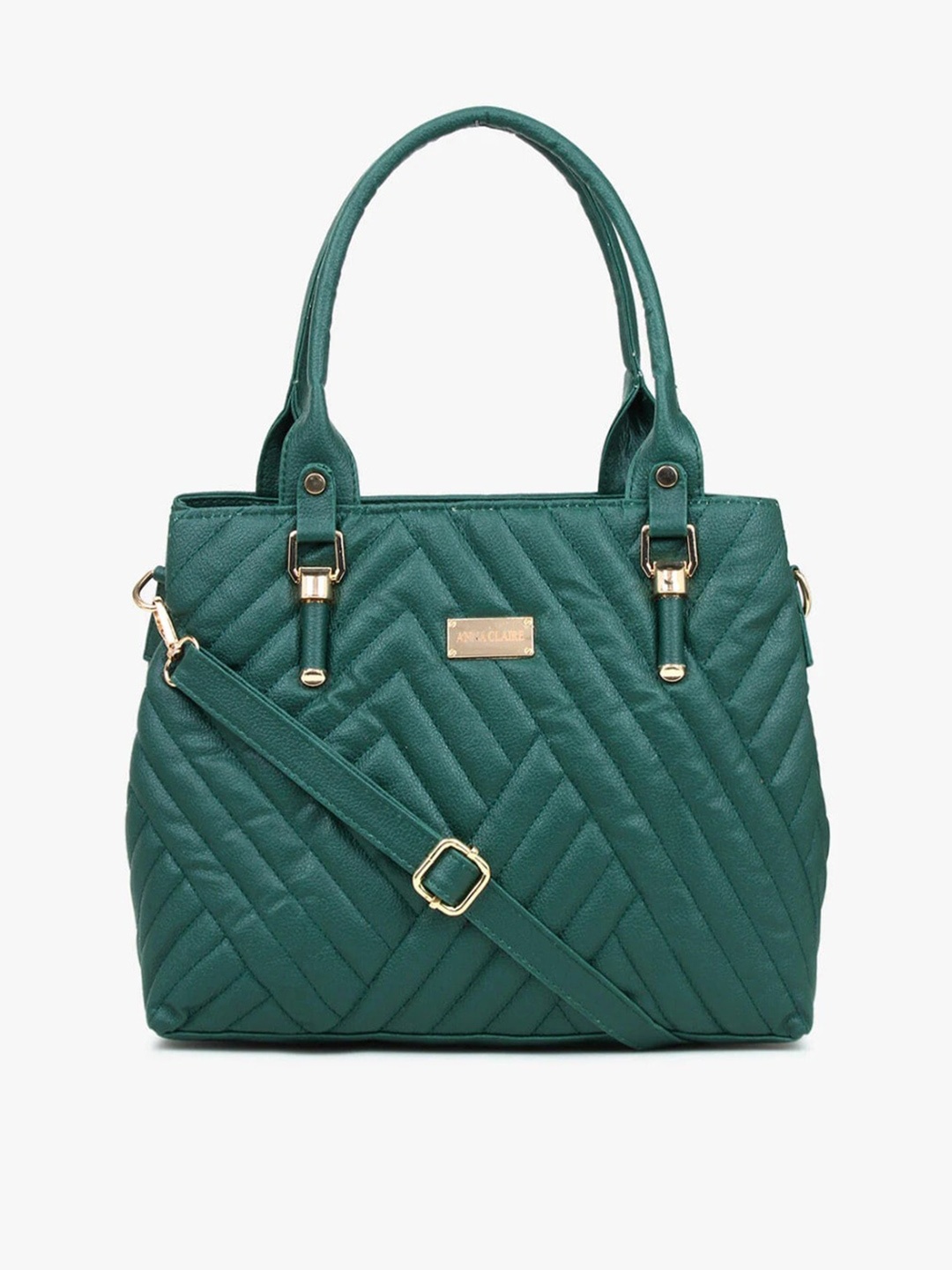 

Anna Claire Textured Structured Quilted Handheld Bag, Green