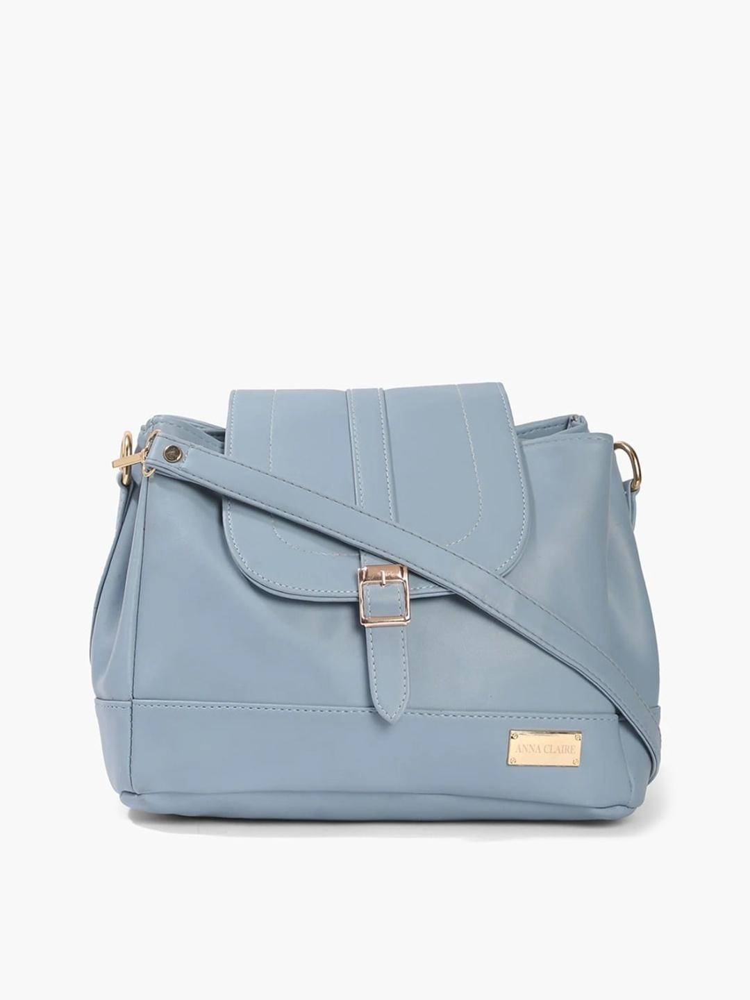 

Anna Claire PU Structured Sling Bag, Blue